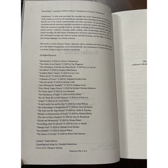 Borderlands 7 Signed AC edition # 265/400 Out of Print COA Brand New Unread OOP - Picture 10 of 10